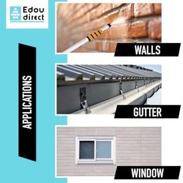 EDOU Foam Cannon for Pressure Washer, 1L Soap Blaster - Spray Foam Gun with 5 Nozzle Tips, Power Washer Accessories for Car, Floor, Driveway, Window Cleaning - High Pressure Spray Hose Extension