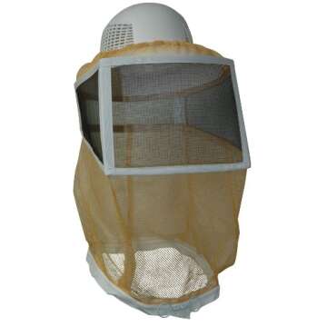 Mann Lake Beekeeping Square Folding Veil with Zipper | Durable Mesh Protection