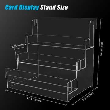 DOSTATNI 2 Pcs 3 Tier Acrylic Greeting Card Display Stand