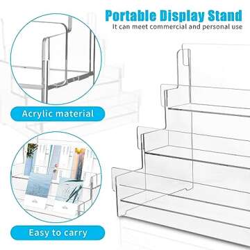 DOSTATNI 2 Pcs 3 Tier Acrylic Greeting Card Display Stand