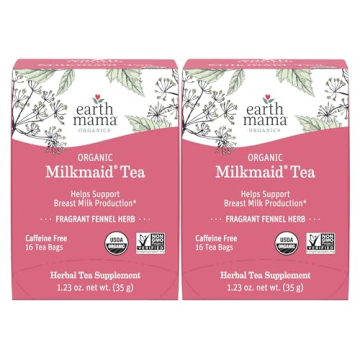 Earth Mama Organic Milkmaid® Tea | Lactation Support Herbal Tea Bags for Breastfeeding, Decaf Lacta...