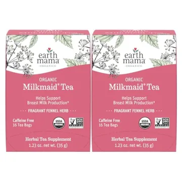 Earth Mama Organic Milkmaid® Tea | Lactation Support Herbal Tea Bags for Breastfeeding, Decaf Lacta...