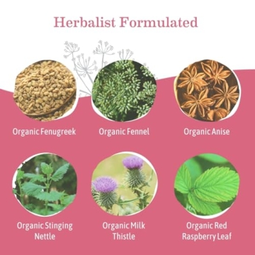 Earth Mama Organic Milkmaid® Tea | Lactation Support Herbal Tea Bags for Breastfeeding, Decaf Lactation Supplement for Increased Breast Milk Production, With Milk Thistle & Fenugreek (16 Count, 2-Pack)