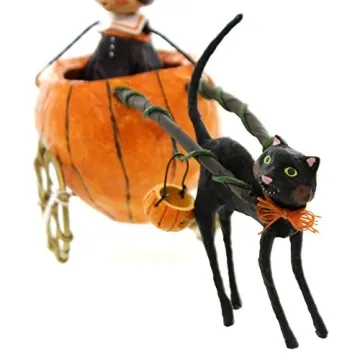 Lori Mitchell Piper's Pumpkin Ride Figurine for Halloween