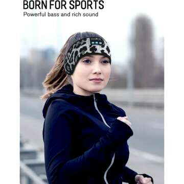 Wireless Music Headphones with Eye Mask - Leopard