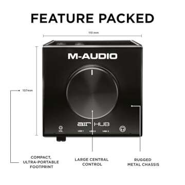 M-Audio AIR|HUB USB Audio Interface with 3 Ports