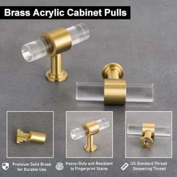 Stylish QOGRISUN Acrylic Cabinet Knobs for Home