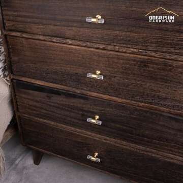 Stylish QOGRISUN Acrylic Cabinet Knobs for Home