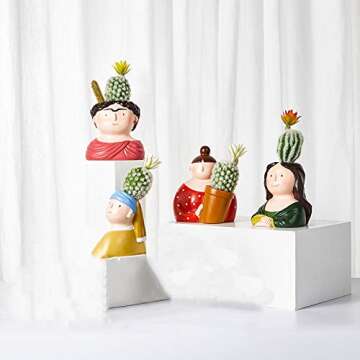 MOCOHANA Head Planter Pot - Unique Resin Planter for Plants