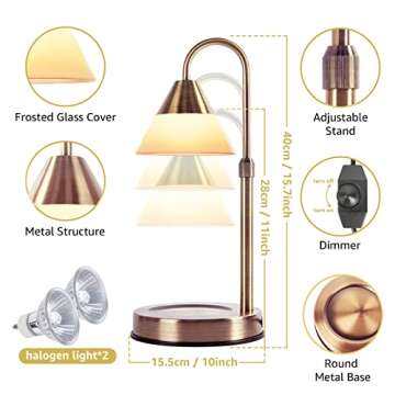 Mocalido Candle Warmer Lamp - Adjustable Dimmable Design