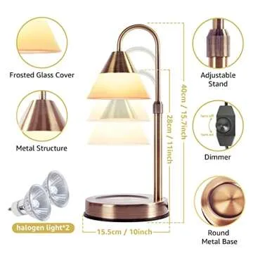 Mocalido Candle Warmer Lamp - Adjustable Dimmable Design