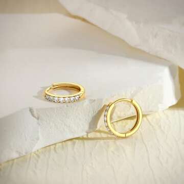 Elegant FIASASO Gold Earrings Set - Hypoallergenic & Versatile for Women