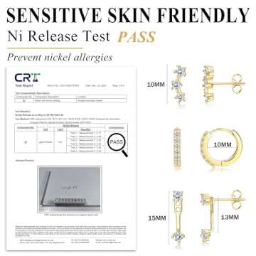 FIASASO Gold Earrings Set for Women - Elegant & Hypoallergenic