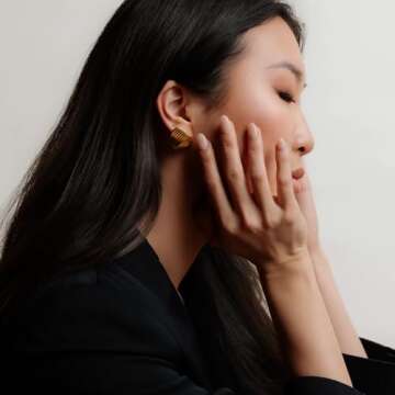 House Of Hunter Gold Twist Detail Statement Earrings