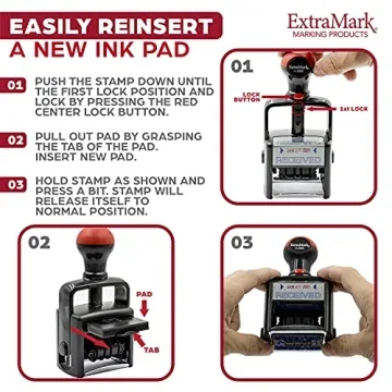 Heavy Duty Office Date Stamp - 12 Year Self Inking Dater