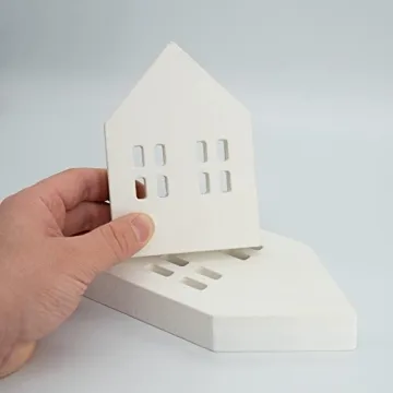 House Shaped Wooden Sign Block Decor for Farmhouse Style