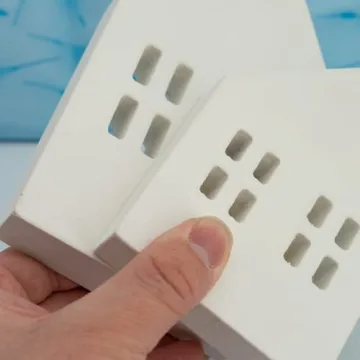 House Shaped Wooden Sign Block Decor for Farmhouse Style