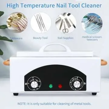 High Temperature Cleaning Box, Multi-Functional Nail Salon Cleaning Supplies 2L Hot Towel Cabinet with Stainless Tray, Dry Heat Box Spa Salon Equipment Barber Cleaning Machine With EPA Registered