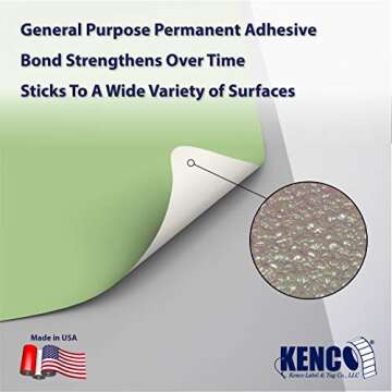 4" X 6" Direct Thermal Perforated Stickers Labels for Shipping Labels, Inventory, and Color Coding - Compatible with Zebra, Rollo, Godex and More (Green, 1 Roll)