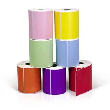 4" X 6" Direct Thermal Perforated Stickers Labels for Shipping Labels, Inventory, and Color Coding - Compatible with Zebra, Rollo, Godex and More (Green, 1 Roll)