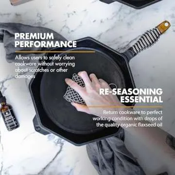 Premium FINEX 3-Piece Cast Iron Care Kit for Cooking