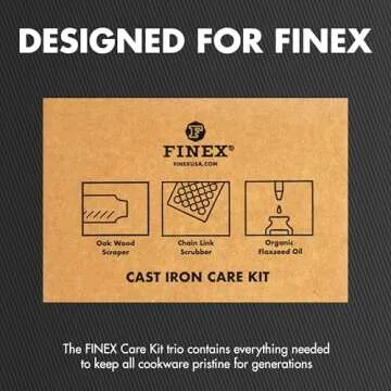 Premium FINEX 3-Piece Cast Iron Care Kit for Cooking