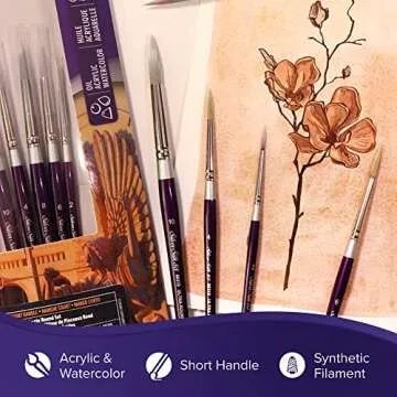 Silver Brush Limited 5-Piece Short Handle Paint Brushes