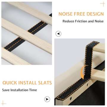 Jocisland Velvet King Bed Frame for Stylish Comfort