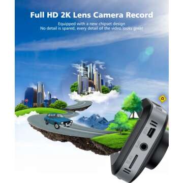 Spedal Dash Cam Front with 32GB SD Card 1080P Full HD Car Camera 2560x1440P HD F1.6 Aperture Record ...