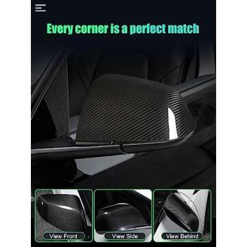 Carbon Fiber Side Mirror Covers for Tesla Model Y