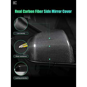 Carbon Fiber Side Mirror Covers for Tesla Model Y