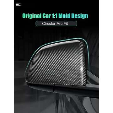 Carbon Fiber Side Mirror Covers for Tesla Model Y