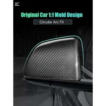 Carbon Fiber Side Mirror Covers for Tesla Model Y