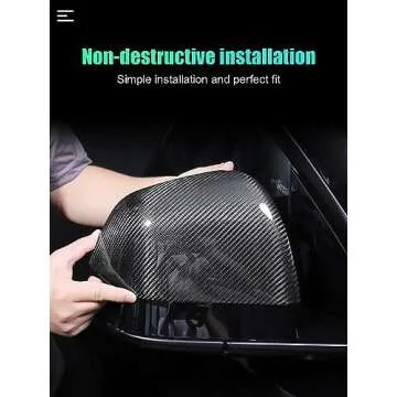 Carbon Fiber Side Mirror Covers for Tesla Model Y