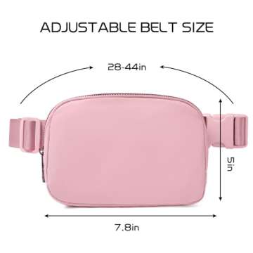 Belt Bag for Women Fanny Pack Crossbody Bags for Women Fashion Waist Packs with Adjustable Strap Gifts for Teen Girls Women Men (Pink)