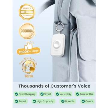 RORRY Portable Charger for Apple Watch Series 10, 2500mAh Fast Charging for iWatch Charger, Travel Charger with Built-in USB C Cable for Apple Watch Ultra Series 9 8 7 6 5 4 3 2 SE Accessories, White