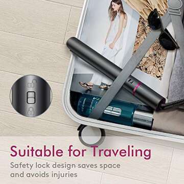 FURIDEN Hair Straightener, Flat Iron Hair Straightener, Hair Straightener and Curler 2 in 1, Flat Iron Curling Iron in One, Curling Straightening Iron Combo, Round Flat Iron