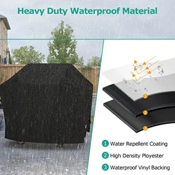 SunPatio Grill Cover 55 Inch Waterproof & UV Resistant