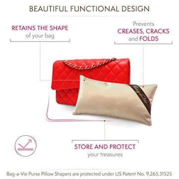 Bag-a-Vie Handbag Shaper Pillow - Luxury Protection for Handbags - Mini Size