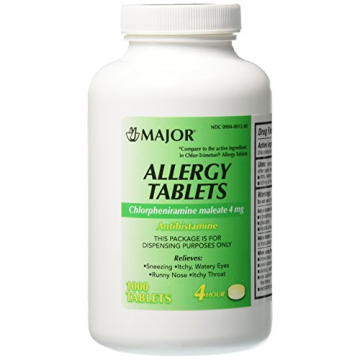 Major 4 Hour Allergy Tablets - Fast Relief, 1000 Count