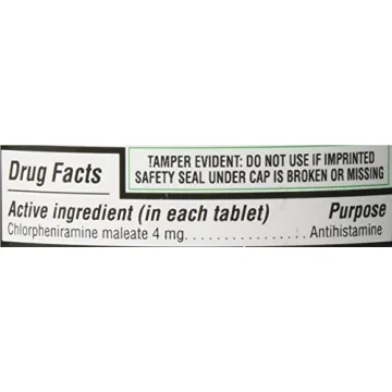 Major 4 Hour Allergy Tablets Chlorpheniramine Maleate 4mg