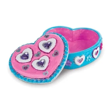 Melissa & Doug Created by Me! Favorite Things Craft Kits Set: Decorate-Your-Own Flower and Heart Treasure Boxes and Butterfly Bank