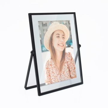 MIMOSA MOMENTS Black Metal Floating 5x7 Picture Frame