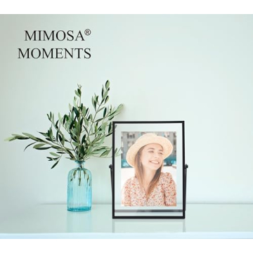 MIMOSA MOMENTS Black Metal Floating 5x7 Picture Frame