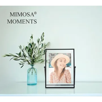 MIMOSA MOMENTS Black Metal Floating 5x7 Picture Frame
