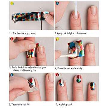 WOKOTO 10 Rolls Stunning Nail Art Foil Stickers for All
