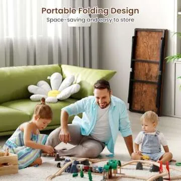 ALLSTAND Folding Coffee Table, Leg Latches Portable Sturdy Floor Table Desk for Sitting on The Floor, No Assembly Low Coffee Table for Living Room, Home, Office, Rustic Brown, 41.34L×21.65W×15.75H