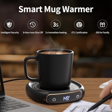 Lerat Coffee Warmer & Mug Set - 3 Temp Settings