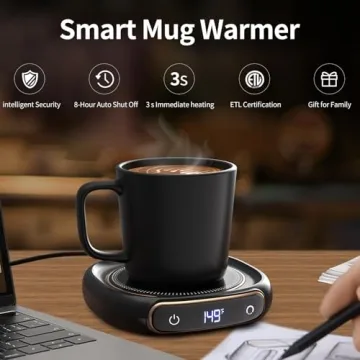 Lerat Coffee Warmer & Mug Set - 3 Temp Settings