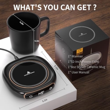 Lerat Coffee Warmer & Mug Set - 3 Temp Settings